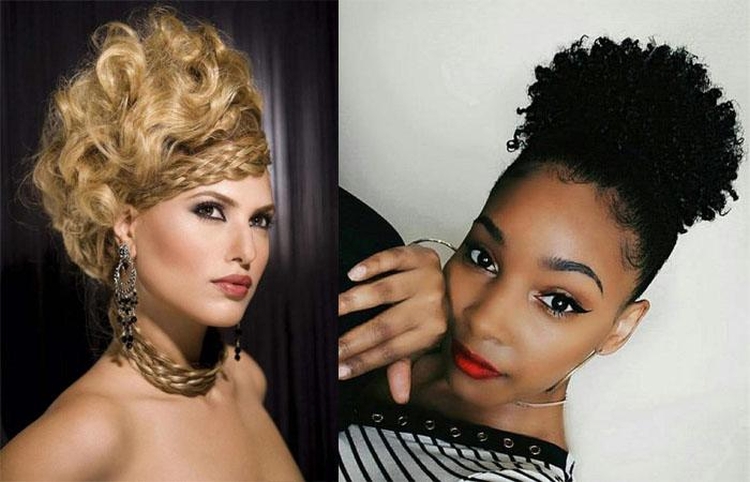 Penteados altos para cabelos médios