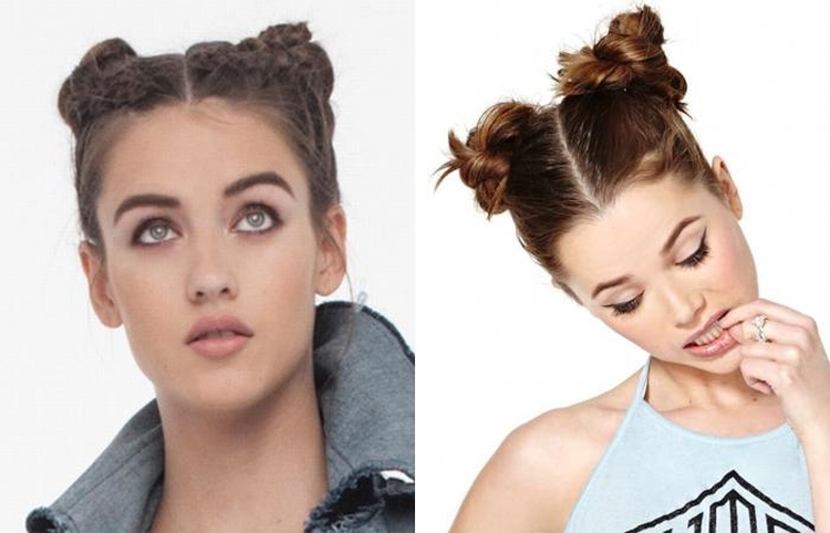 Dois cachos na cabeça nas laterais