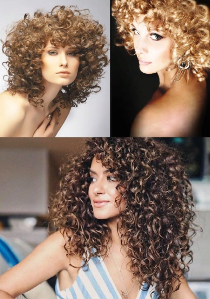 Química de luz para foto de cabelo médio