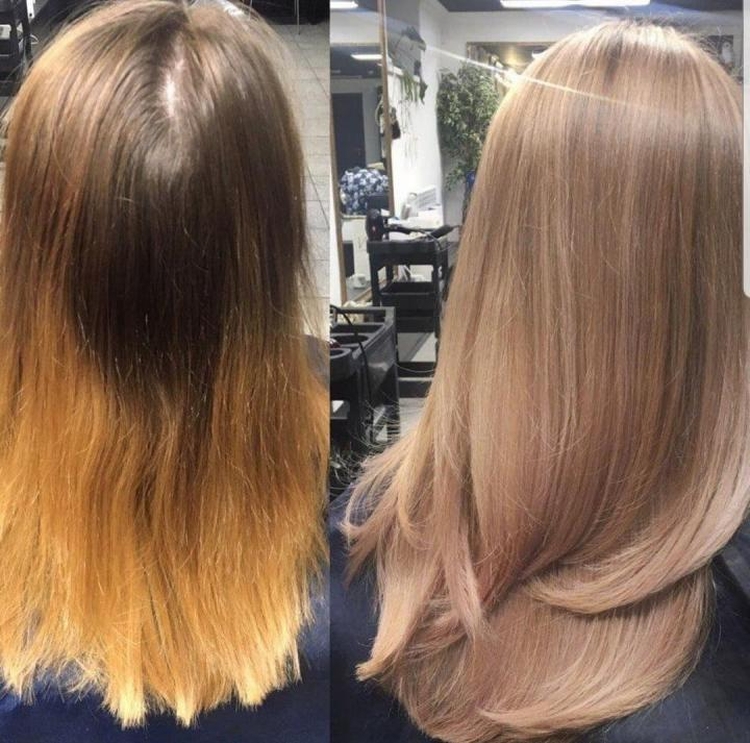 Tonificação do cabelo antes e depois das fotos