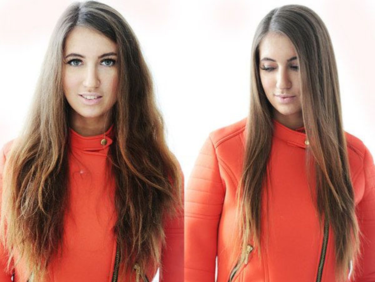 Corte de cabelo antes e depois