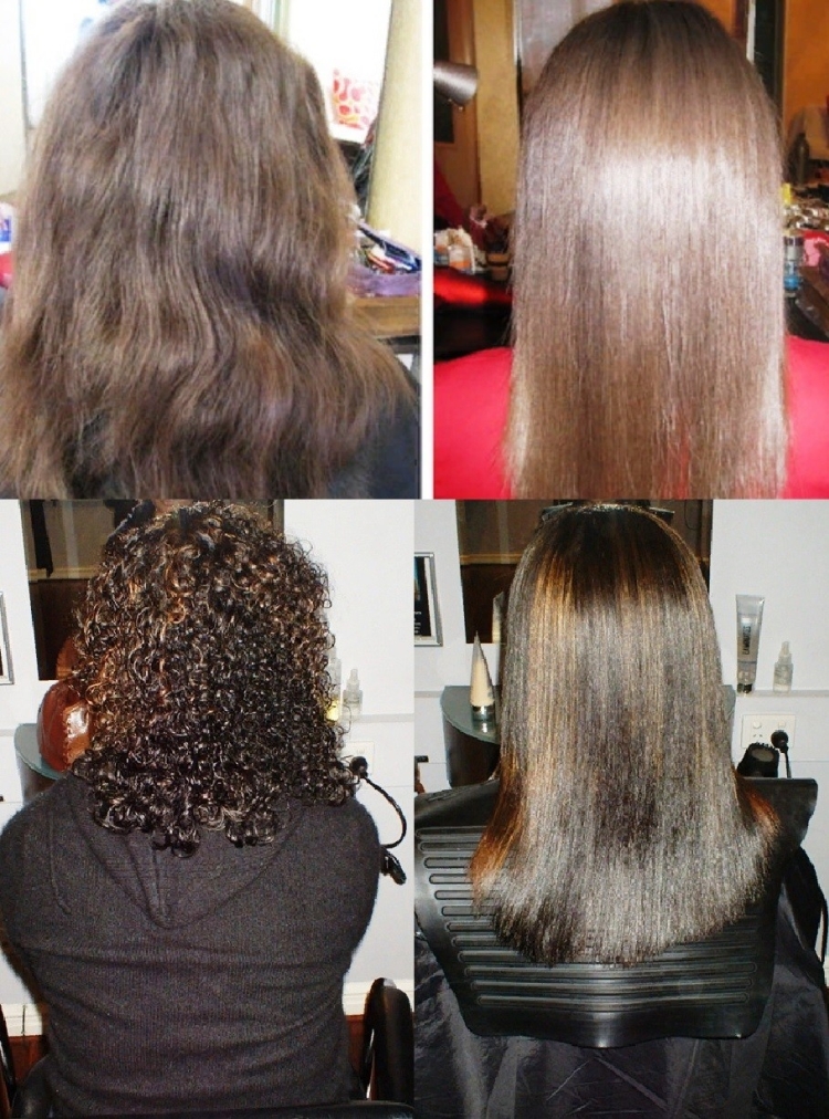 Química de luz para foto de cabelo médio