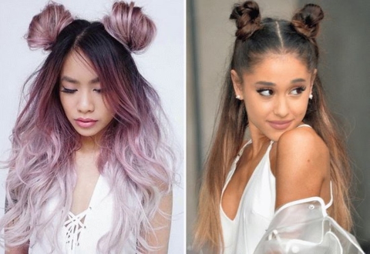 Dois cachos na cabeça nas laterais