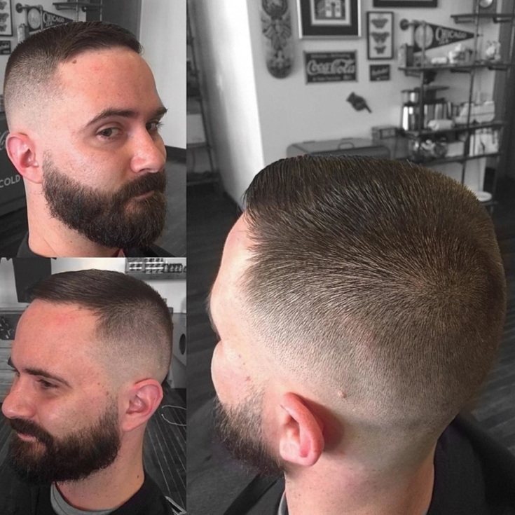 Penteados para homens carecas com cabelo recuando
