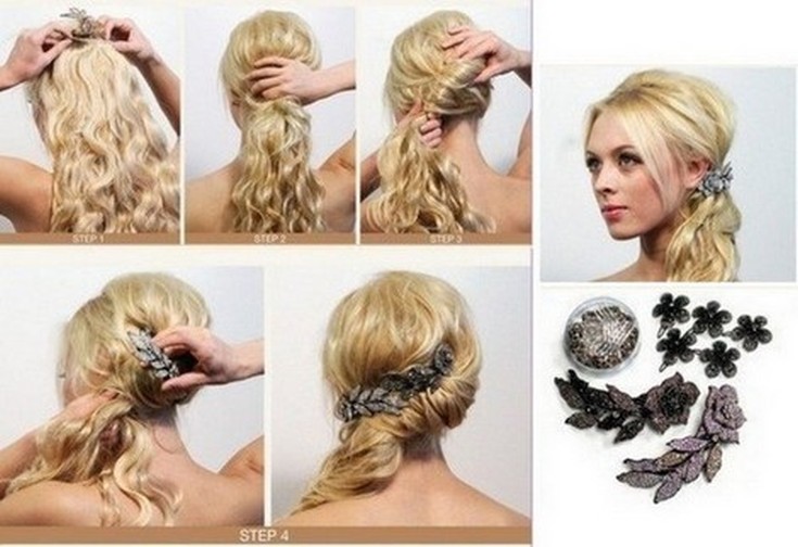 Penteados laterais com cachos