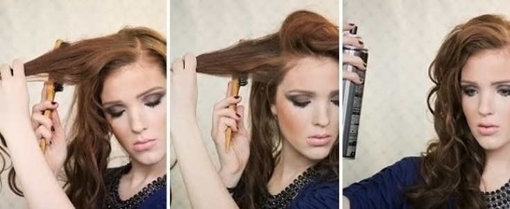 Penteados laterais com cachos