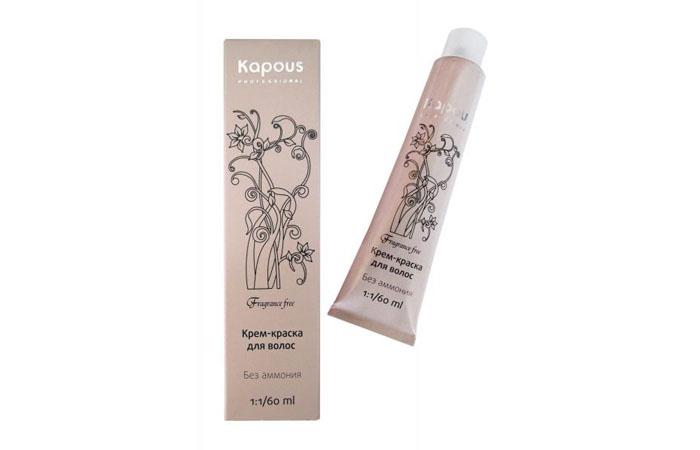 Uma paleta completa de cores de cabelo kapous por números com exemplos de nomes e fotos