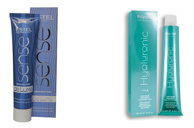 Uma paleta completa de cores de cabelo kapous por números com exemplos de nomes e fotos