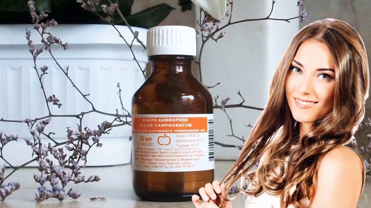 Óleo de cânfora para cabelo