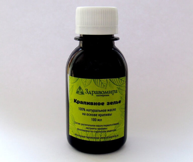 Óleo de urtiga para cabelo