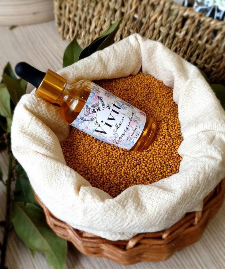 Óleo de mostarda para cabelo