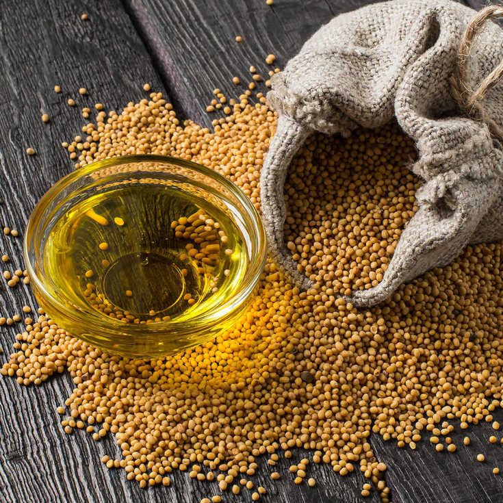 Óleo de mostarda para cabelo