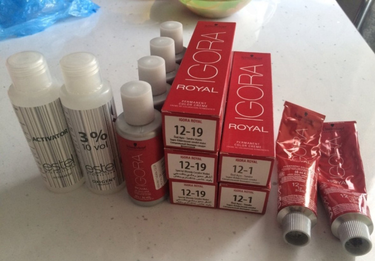 Fundo clareador de cabelo (cartela de cores)