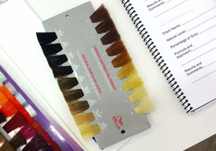 Fundo clareador de cabelo (cartela de cores)